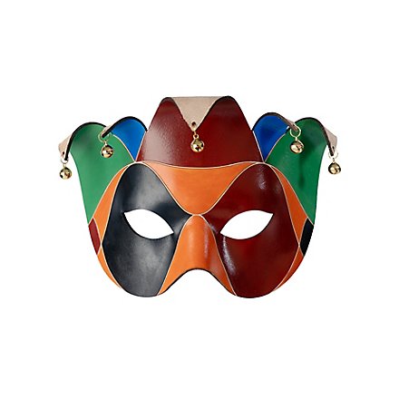 Colombina Joker Venetian Leather Mask - andracor.com