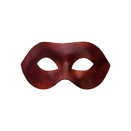 Colombina Liscia marron Masque en cuir vénitien