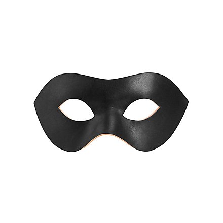 Colombina Liscia noir Masque en cuir vénitien