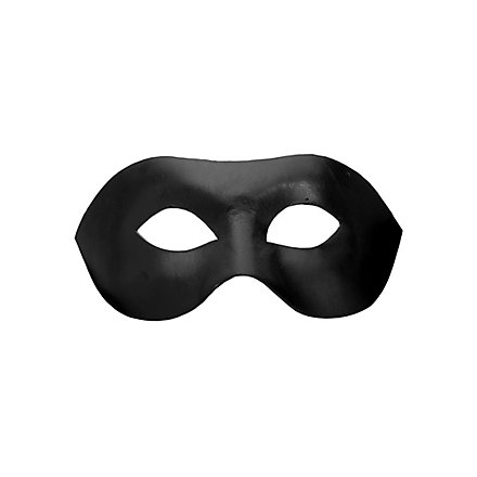 Colombina Liscia noir Masque en cuir vénitien