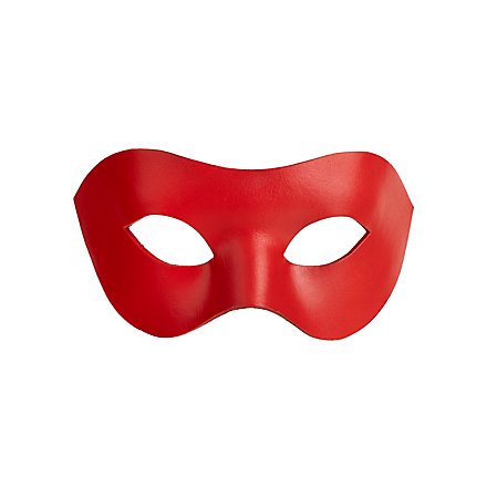 Colombina Liscia red Venetian Leather Mask