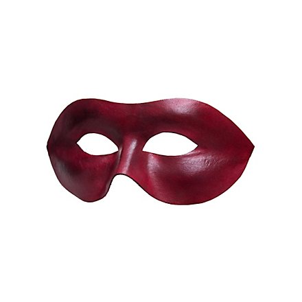 Colombina Liscia red Venetian Leather Mask