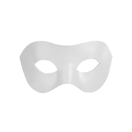 Colombina Liscia weiß Venezianische Ledermaske