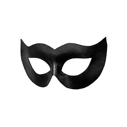 Colombina Spiona noir Masque en cuir vénitien