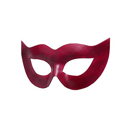 Colombina Spiona rouge Masque en cuir vénitien