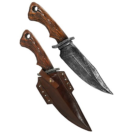 Coltello con fodero - Coltello Bowie, marrone Arma imbottita