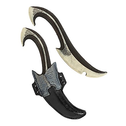 Coltello da lancio con fodero - Elfo scuro, nero Arma imbottita