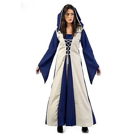 Costume medievale damigella del castello blu