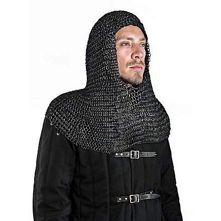 Cota De Malla Para La Cabeza - Guardia De La Ciudad, Ennegrecida