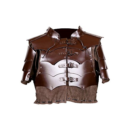 Cuirasse en cuir marron d'assassin