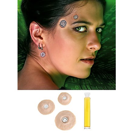 Cyberpunk Datenbuchsen Latexapplikation