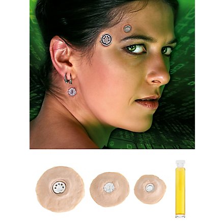 Cyberpunk Datenbuchsen Latexapplikation