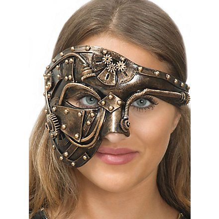 Demi-masque d'humanoïde steampunk