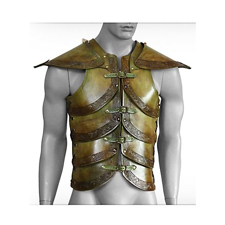 Leather armour - Elven cuirass, dark green - andracor.com