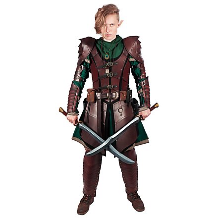Ensemble complet d'armure en cuir - Guerrière elfe