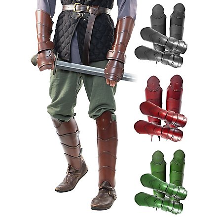 Ensemble de brassards et grèves en cuir – Éclaireur (or Scout)