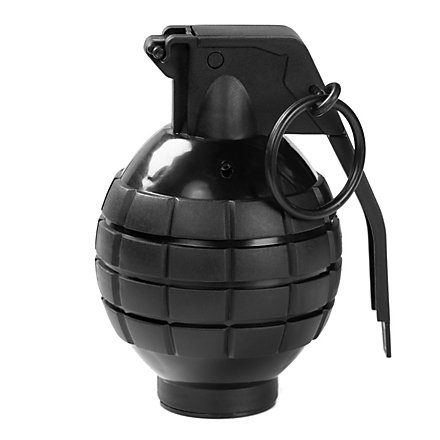 Granata a mano giocattolo nera - granata LARP, manichino