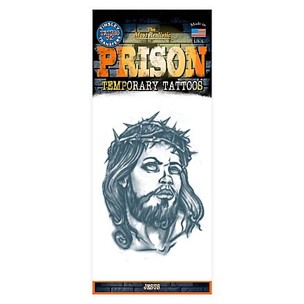Jesus Knast Klebe-Tattoo