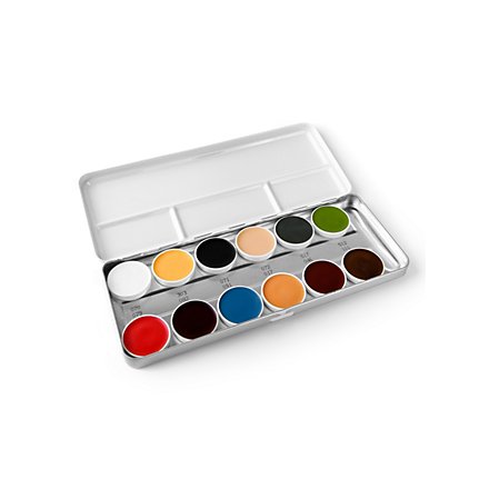 Kryolan Special Make-up Pallet for Latex, 12 colours 