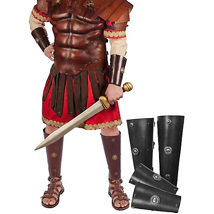 Leather bracers and greaves set – Centurion