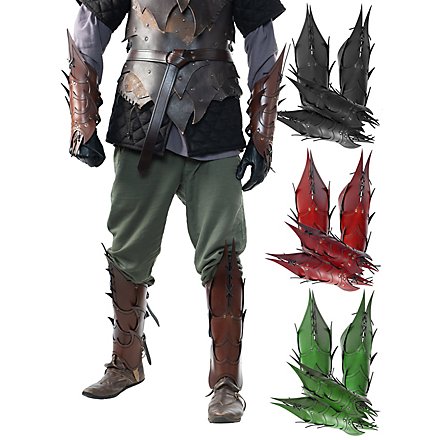 Leather bracers and greaves set – Demon