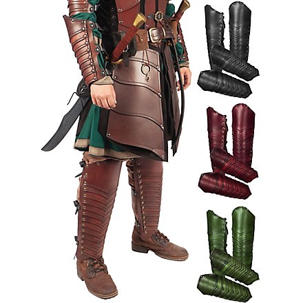 Leather bracers and greaves set – Dragonback