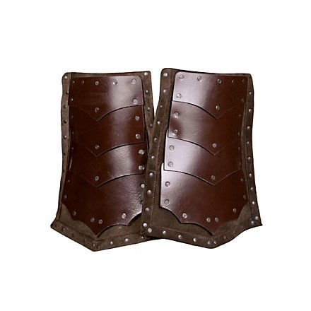 Leather Leg Guards Assassin brown 