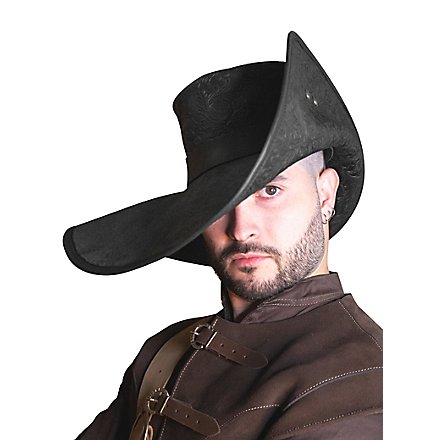 Leather musketeer's hat - Toledano deluxe