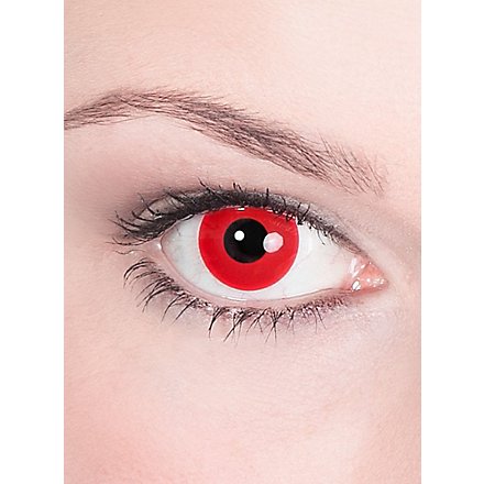 Lente a contatto rossa con diottrie