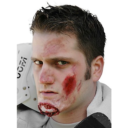 Mâchoire ouverte - Blessure en latex à coller
