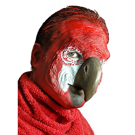 Maschera da pappagallo in lattice da incollare