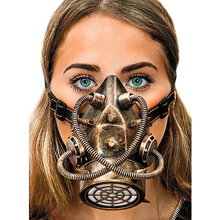 Masque à gaz steampunk bronze