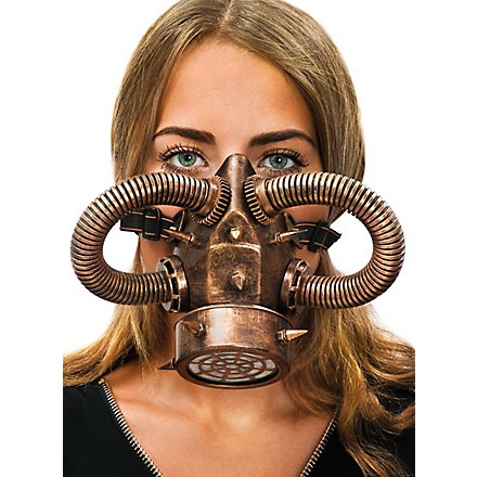 Masque à gaz steampunk cuivré