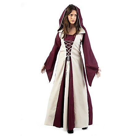 Medieval costume damsel bordeaux