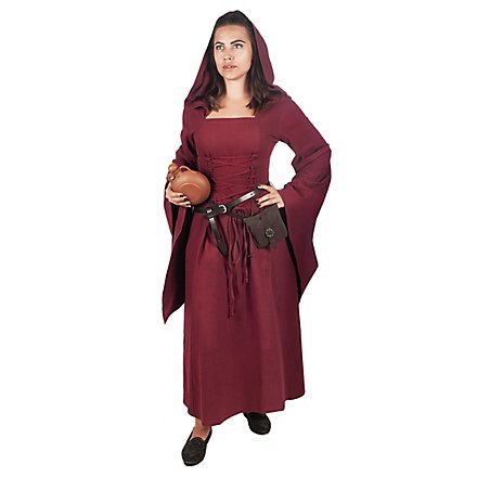 Mittelalter Kleid mit Kapuze - Nyx