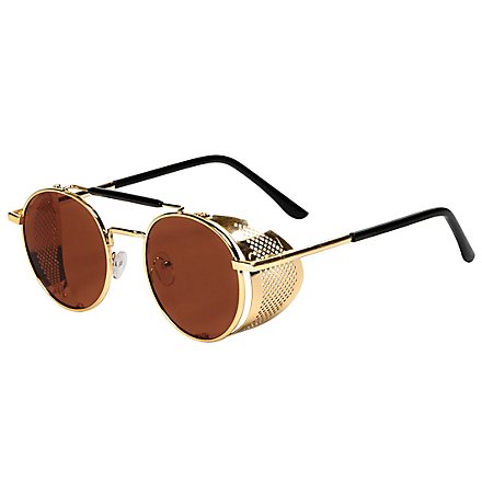 Occhiali steampunk con protezione laterale