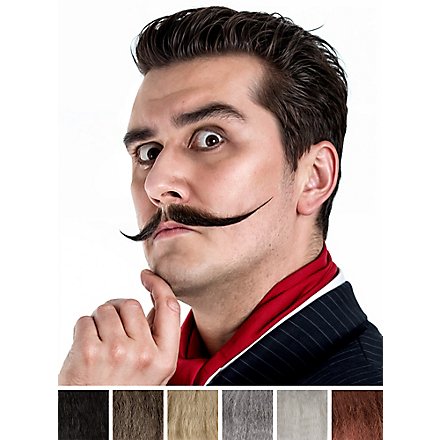 Overskæg Kunstner Med Ægte Hår