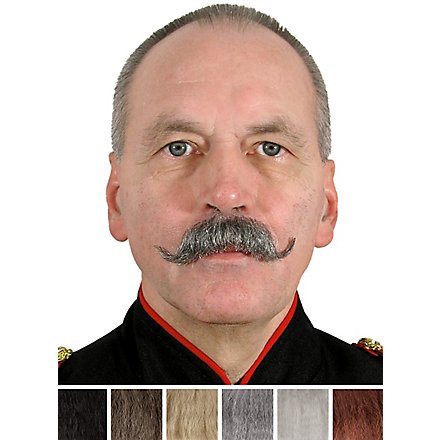 Overskæg Wilhelm Med Ægte Hår