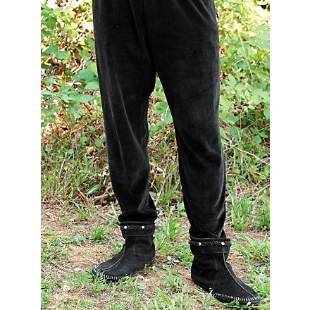 Pantalon de velours médiéval noir