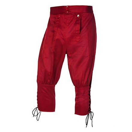 Pantaloni con allacciatura ad effetto bordeaux