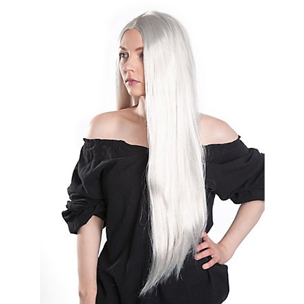 Parrucca extra lunga bianca