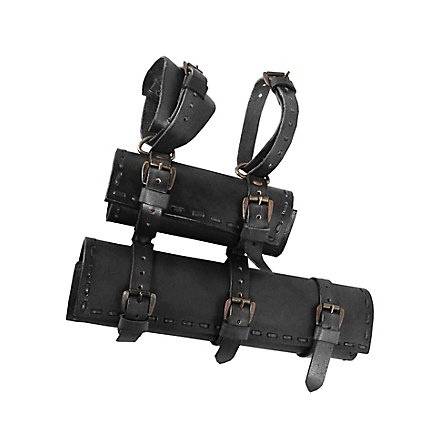 Pendant de ceinture avec deux fourreaux d'épée noir