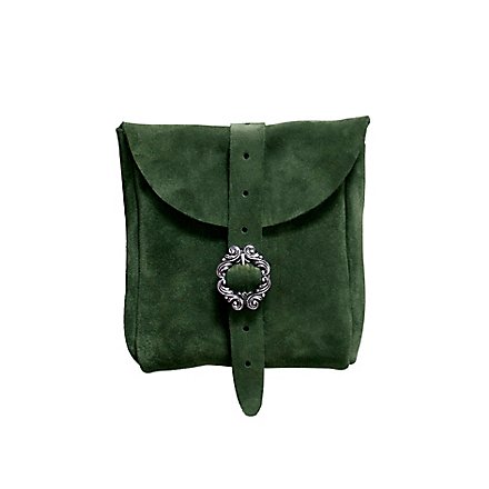 Petite sacoche de ceinture en daim vert
