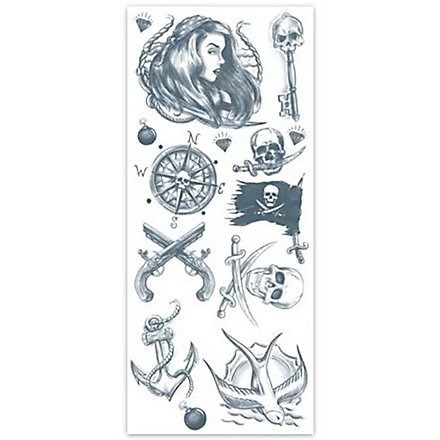 Pirat Klebe-Tattoo Set
