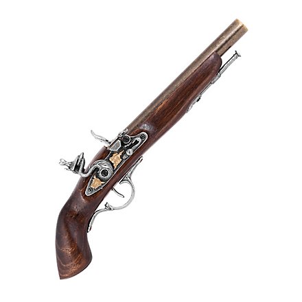 Pistola a pietra focaia italiana, arma decorativa