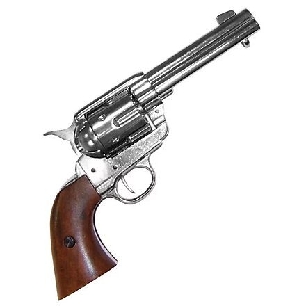 Pistola Colt "Peacemaker" nichelata in decalcomania