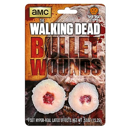 Prothèse en latex blessures par balle The Walking Dead