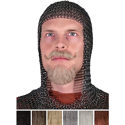 Ridderbaard Set - Professionele Baardcombinatie Met Kinbaard En Snor Met Echt Haar Aandeel