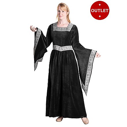 Robe médiévale en velours avec bordure - Niobe