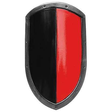 Scudo da principiante nero/rosso (60x36cm)